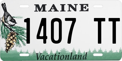 ME license plate 1407TT