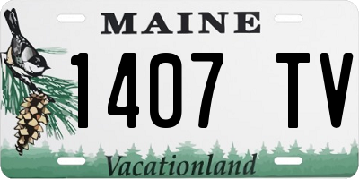 ME license plate 1407TV