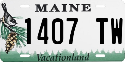 ME license plate 1407TW