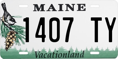 ME license plate 1407TY