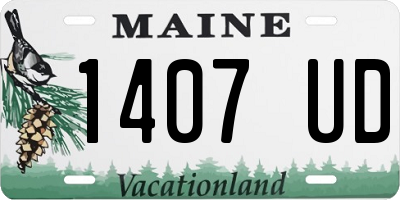 ME license plate 1407UD