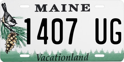 ME license plate 1407UG