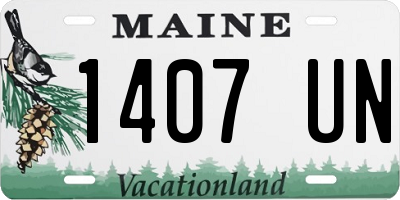 ME license plate 1407UN