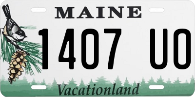 ME license plate 1407UO