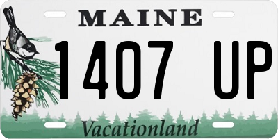 ME license plate 1407UP