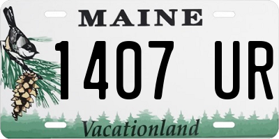 ME license plate 1407UR