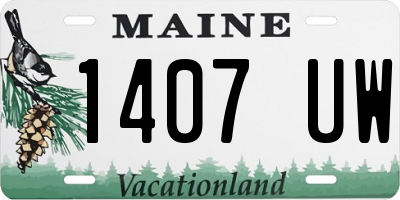 ME license plate 1407UW