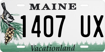ME license plate 1407UX