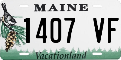 ME license plate 1407VF