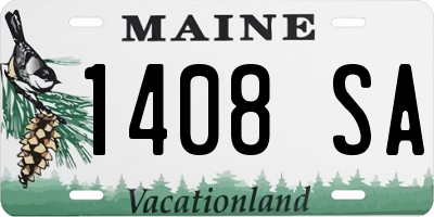 ME license plate 1408SA