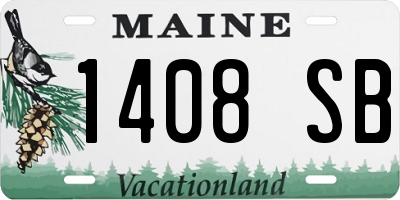 ME license plate 1408SB