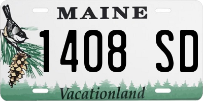 ME license plate 1408SD