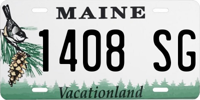 ME license plate 1408SG