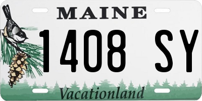 ME license plate 1408SY