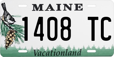 ME license plate 1408TC