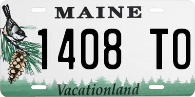 ME license plate 1408TO