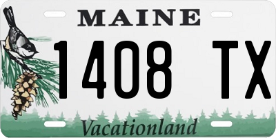 ME license plate 1408TX