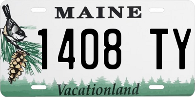 ME license plate 1408TY