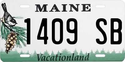 ME license plate 1409SB