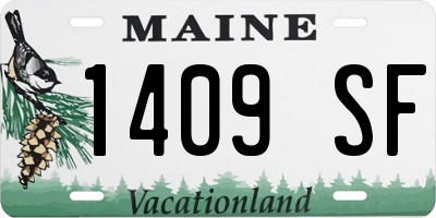 ME license plate 1409SF