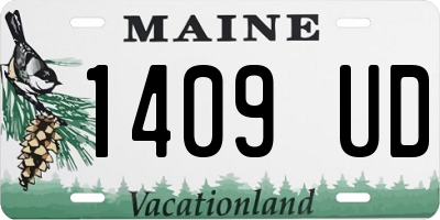 ME license plate 1409UD