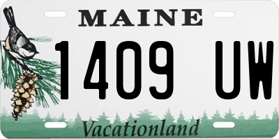 ME license plate 1409UW