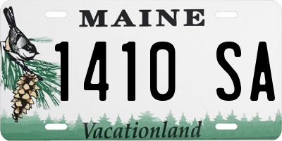 ME license plate 1410SA