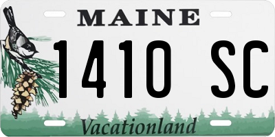 ME license plate 1410SC