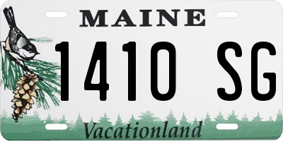 ME license plate 1410SG