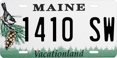 ME license plate 1410SW