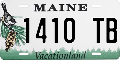 ME license plate 1410TB