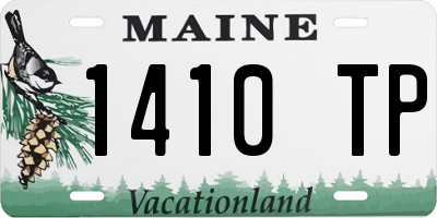 ME license plate 1410TP