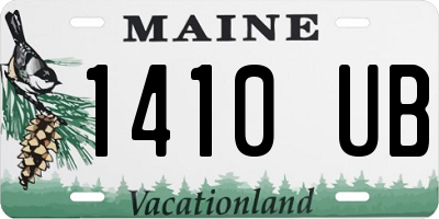 ME license plate 1410UB