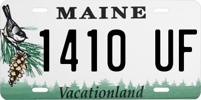 ME license plate 1410UF