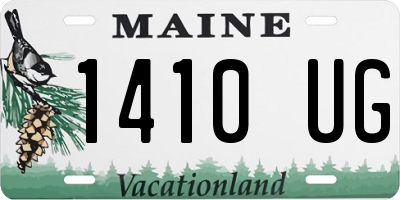 ME license plate 1410UG