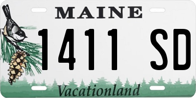 ME license plate 1411SD