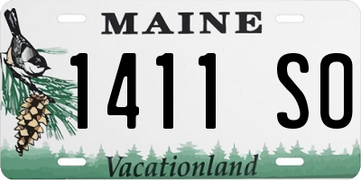 ME license plate 1411SO