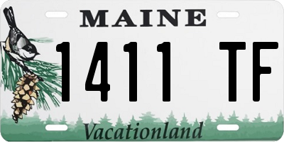 ME license plate 1411TF