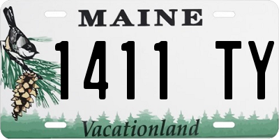 ME license plate 1411TY