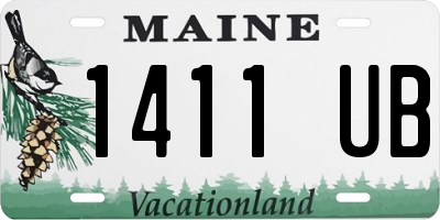 ME license plate 1411UB