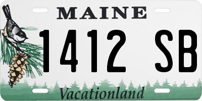 ME license plate 1412SB