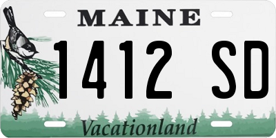 ME license plate 1412SD