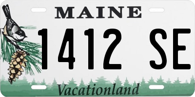 ME license plate 1412SE