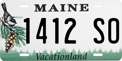ME license plate 1412SO