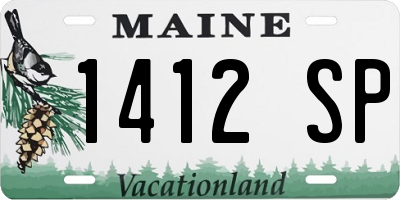 ME license plate 1412SP