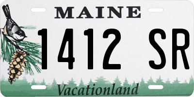 ME license plate 1412SR