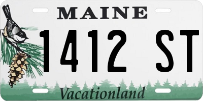 ME license plate 1412ST