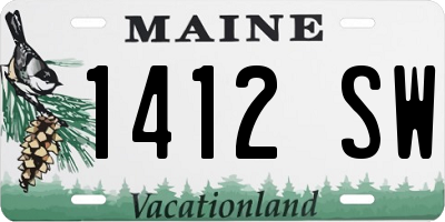 ME license plate 1412SW