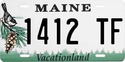 ME license plate 1412TF