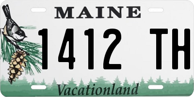 ME license plate 1412TH